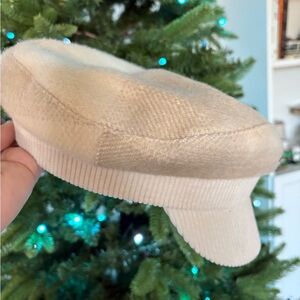 Vince Camuto Cream Textured Hat